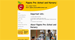 Desktop Screenshot of pippinspre-school.co.uk